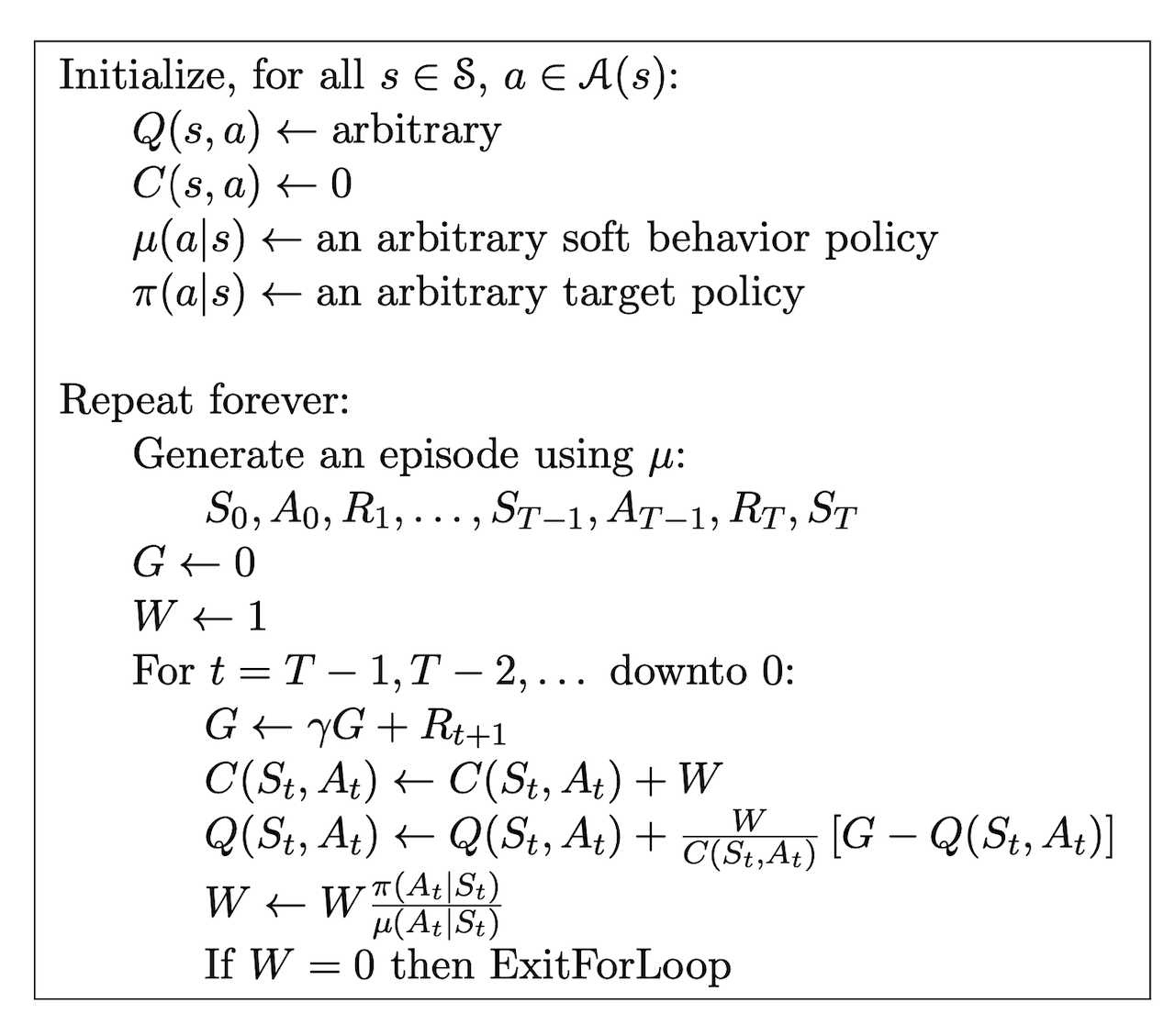 incremental_monte_carlo_off_policy_algorithm